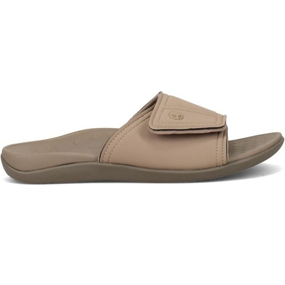 Vionic Kiwi Slide Sandal Mens 6  Euro 39 Camel‎ Khaki Tan Orthotic New - Picture 1 of 9